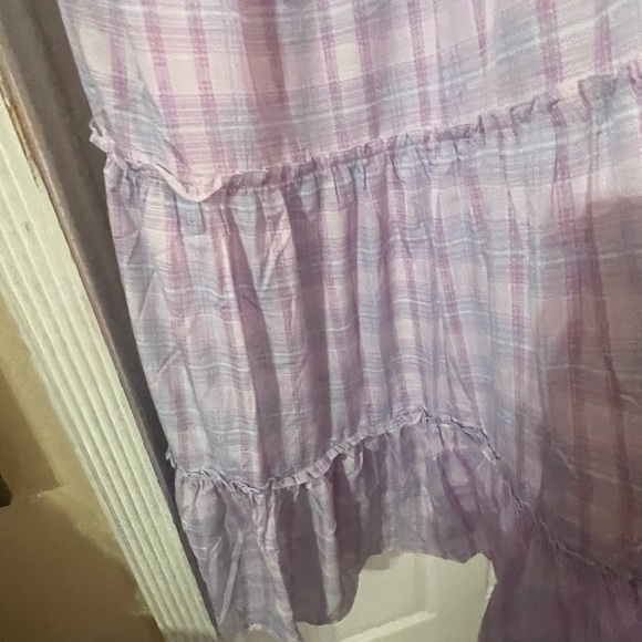 NWT Lacey Chabert Lavender Plaid Maxi Dress size large 🪻🪻🪻🪻 A - Picture 7 of 9